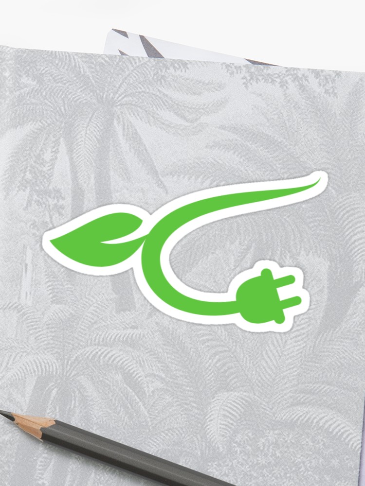 750x1000 Green Energy Icon Logo Sticker Sticker