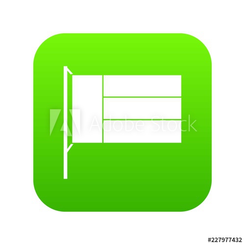 500x500 Flag Icon Digital Green For Any Design Isolated On White Vector