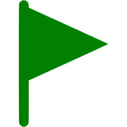 256x256 Green Filled Flag Icon