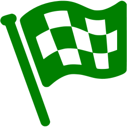256x256 Green Finish Flag Icon
