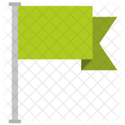 256x256 Green Flag Icon Of Flat Style