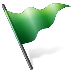 256x256 Green, Flag Icon