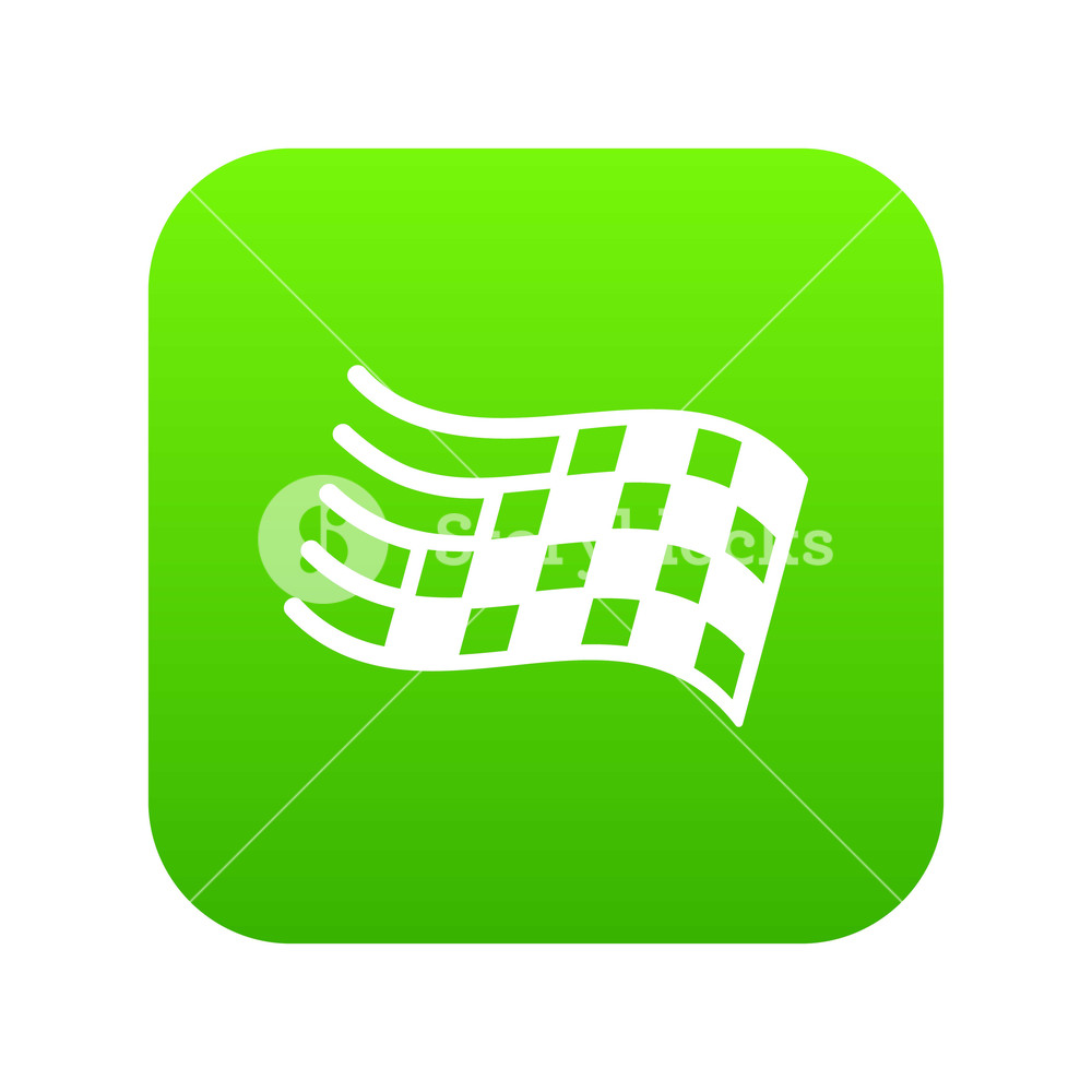 1000x1000 Finish Flag Icon Green Vector Isolated On White Background Royalty
