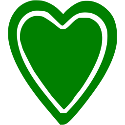 256x256 Green Heart Icon