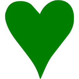 256x256 Green Heart Icon