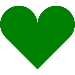 256x256 Green Heart Icon