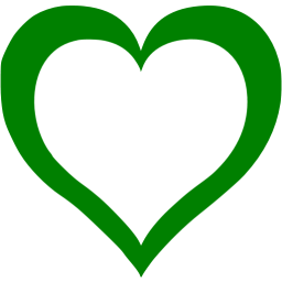 256x256 Green Heart Icon