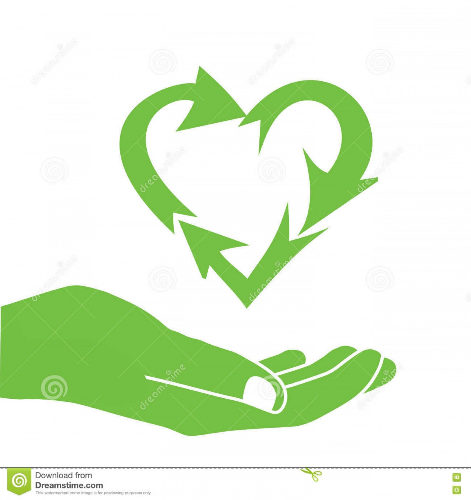 1872x1988 Stock Illustration Hand Green Heart Recycle Icon Logo Love Eco