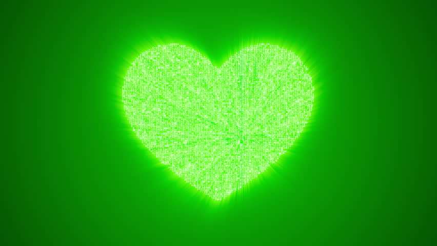 852x480 And Symbols Form Heart Icon On Green Background