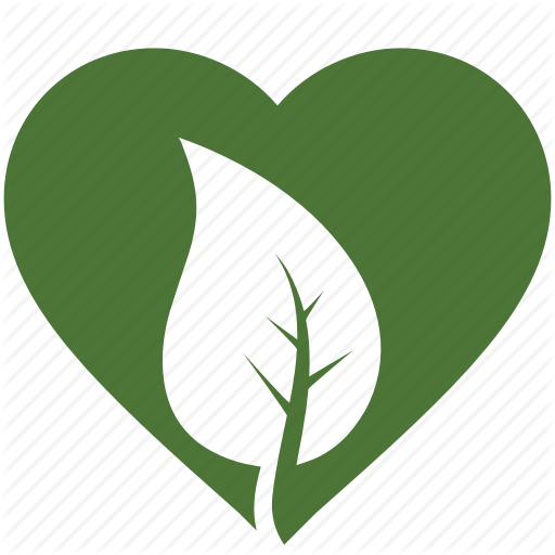 512x512 Environnement, Green, Heart, Leaf, Leaves, Love, Nature Icon