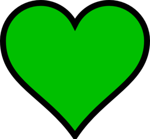 300x279 Green Heart Clip Art