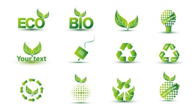 626x361 Free Green Eco Icon Set Vector Free Download