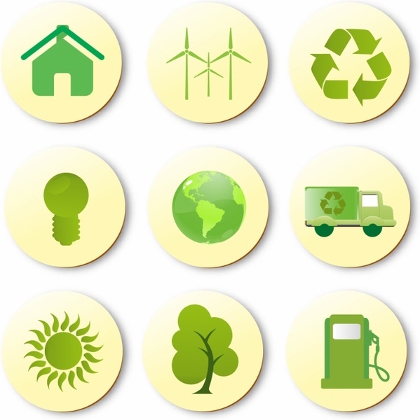 599x600 Green Icon Set Free Vector In Adobe Illustrator