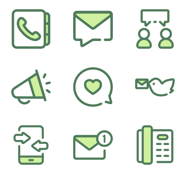 600x564 Monochrome Icon Style Green