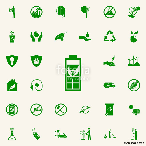 500x500 Bio Battery Green Icon Greenpeace Icons Universal Set For Web