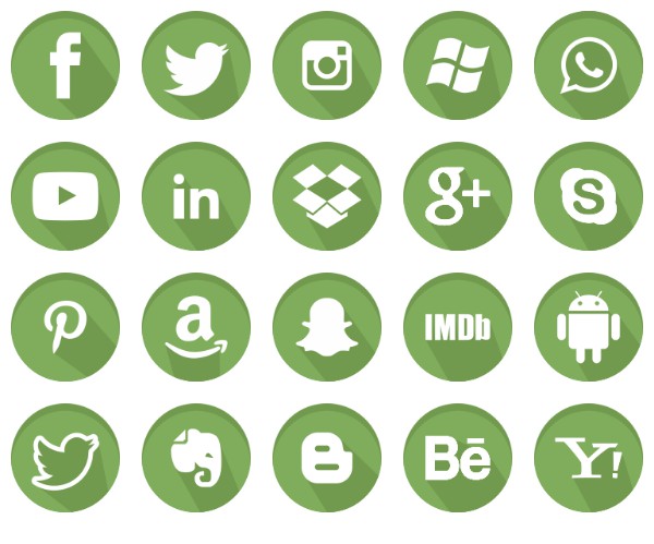 600x499 Green Social Media Icons Free Icon Packs Ui Download