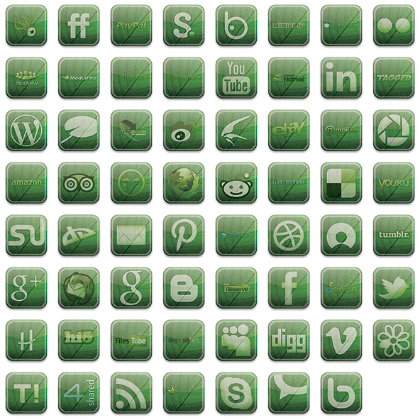 592x592 Eco Green Icons Pack