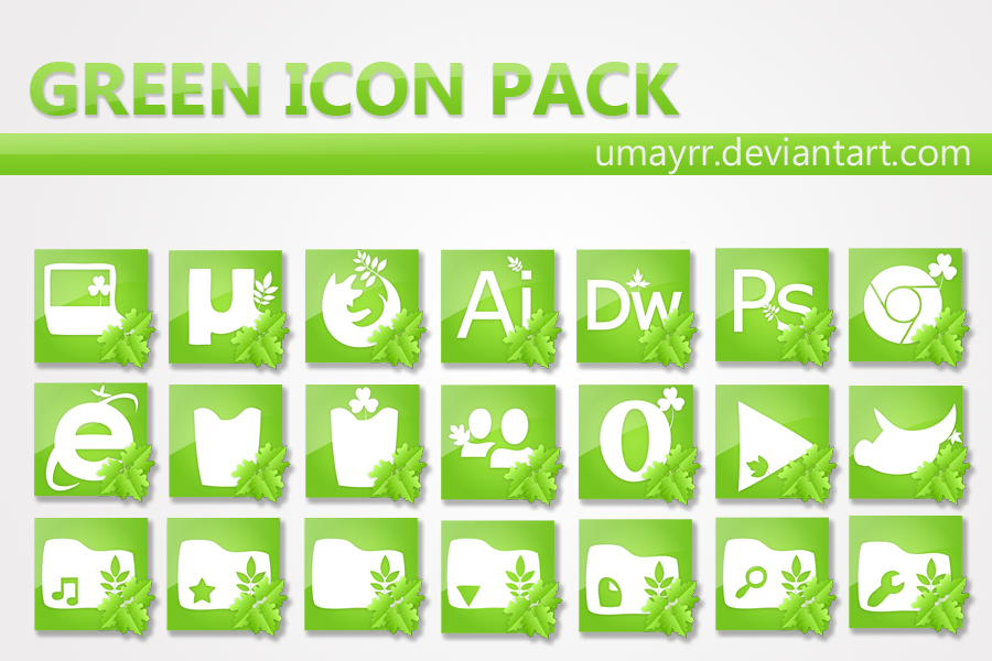 900x600 Green Icon Pack