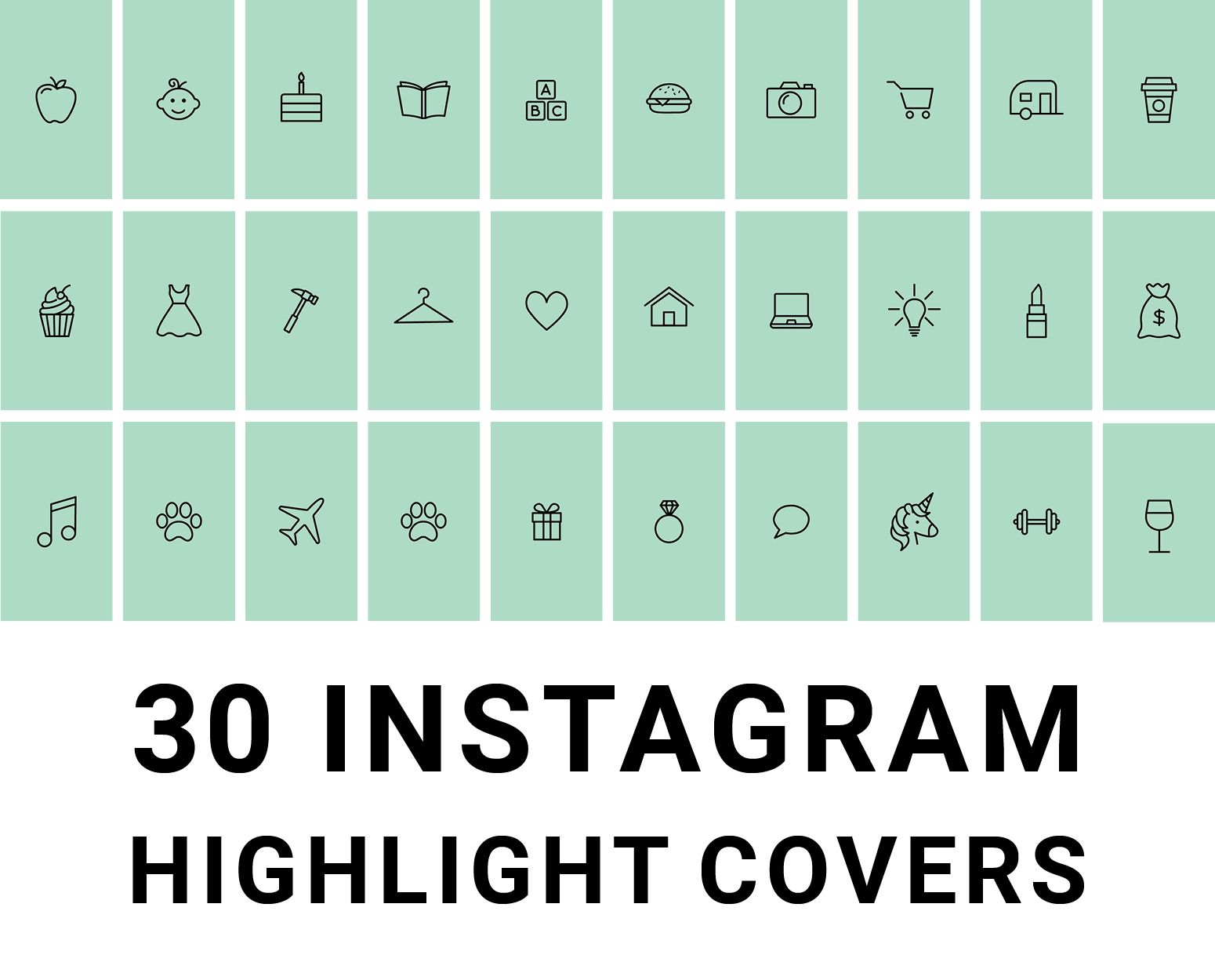 1550x1250 Instagram Highlight Icons