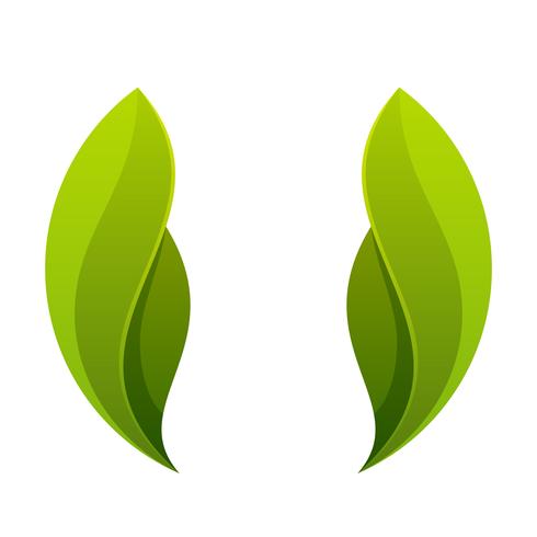490x490 Green Leaf, Two Leaves Logo, Icon