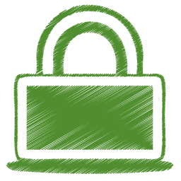 256x256 Green Lock Icon Origami Colored Pencil Iconset Double J Design