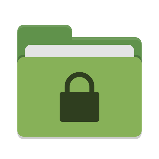 512x512 Folder Green Locked Icon Papirus Places Iconset Papirus