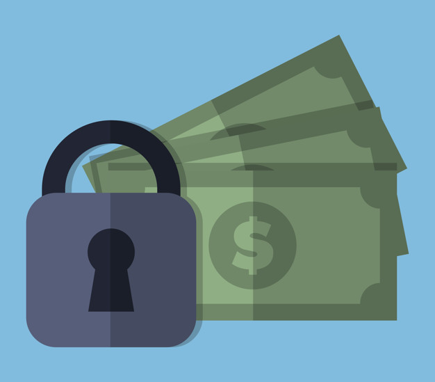 Green Money Bill And Padlock Icon Vector Premium Download 626x549 Green Money Bill And Padlock Icon Vector Premium Download