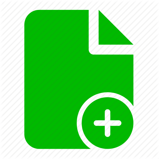 512x512 Doc, Document, File, Green, Plus Icon