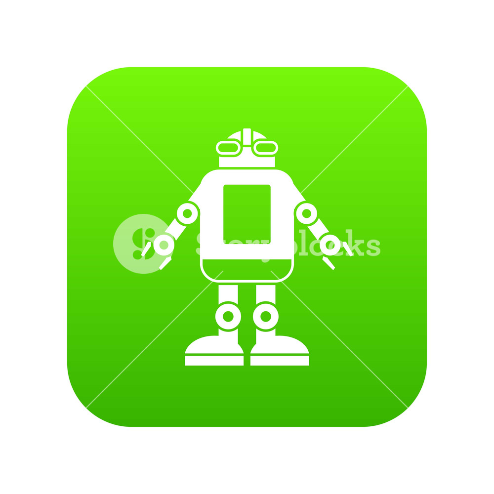 1000x1000 Automation Machine Robot Icon Digital Green For Any Design