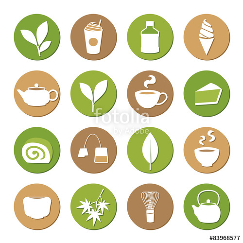 Green Tea Icons Stock Image And Royalty Free Vector 500x500 Green Tea Icons Stock Image And Royalty Free Vector