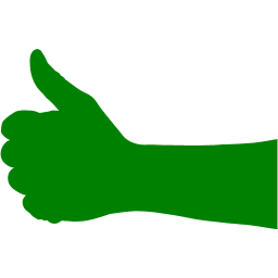 256x256 Green Thumbs Up Icon