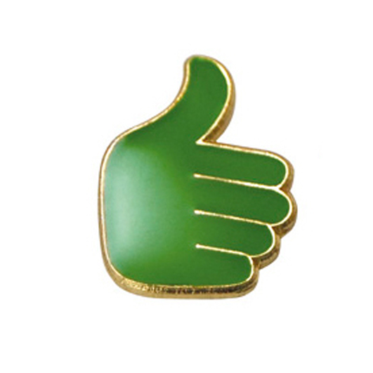 531x531 Thumbs Up' Lapel Pin Badge