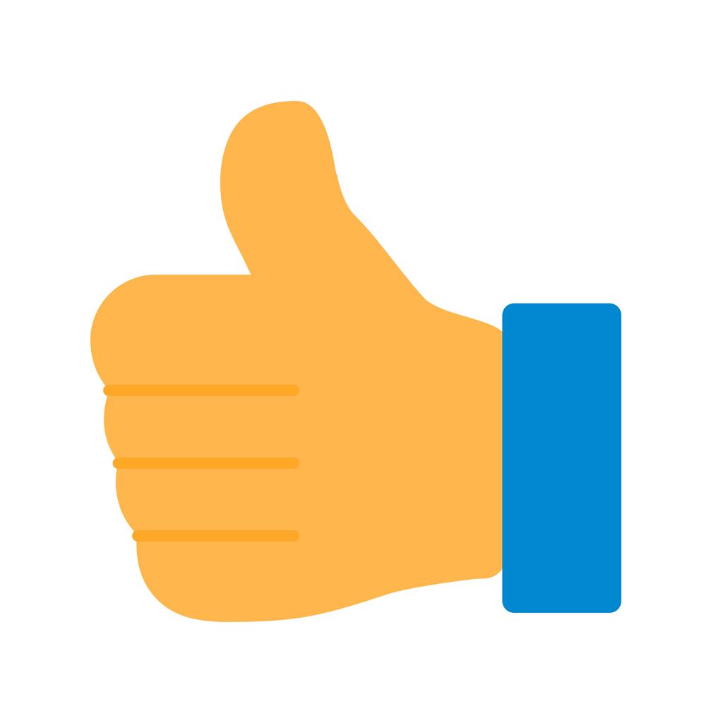 1024x1024 Thumbs Up Flat Multicolor Icon