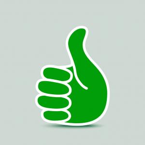 300x300 Green Paper Thumb Up Icon Vector Cultracing