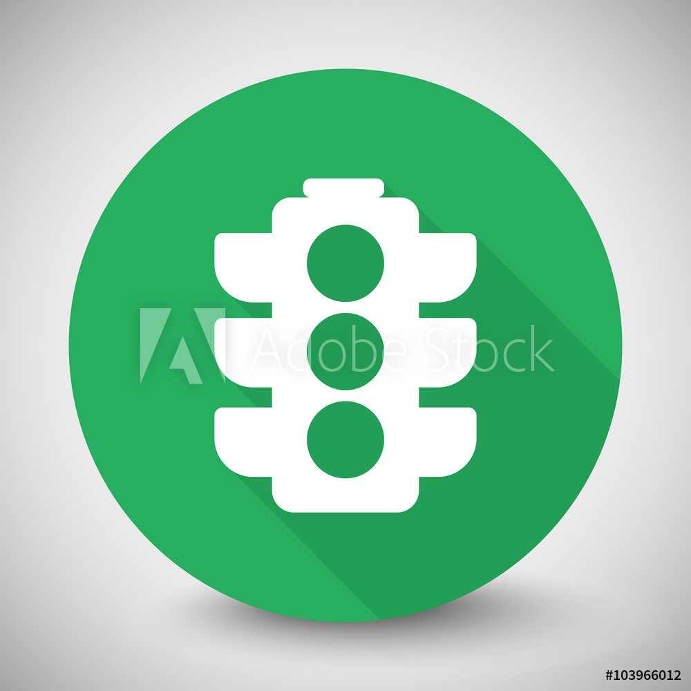 Photo Art Print White Traffic Light Icon With Long Shadow 1000x1000 Photo Art Print White Traffic Light Icon With Long Shadow