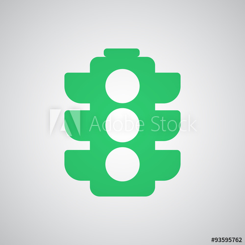 Flat Green Traffic Light Icon 500x500 Flat Green Traffic Light Icon