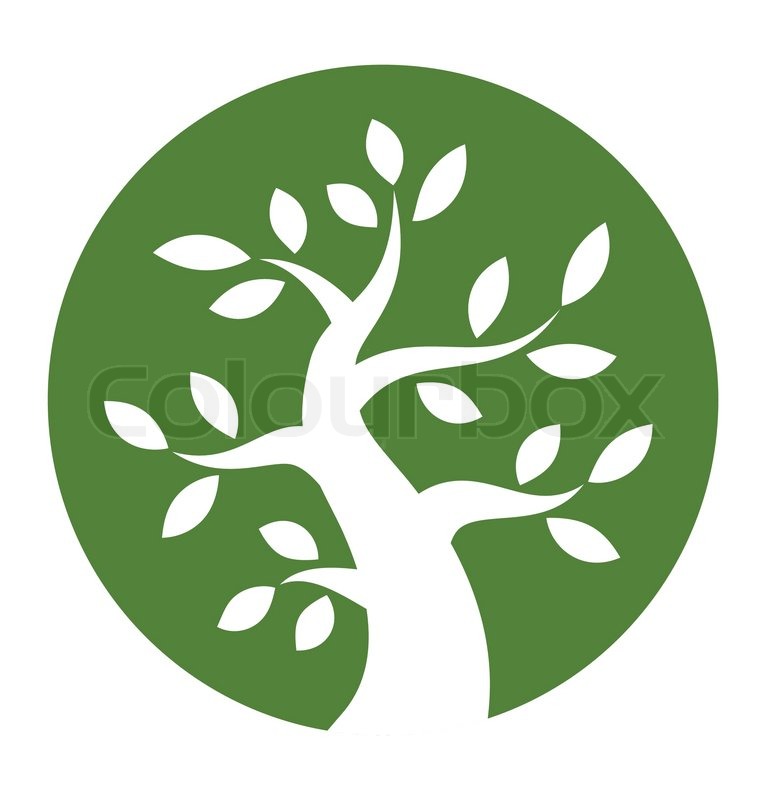 766x800 Green Tree Round Icon, Vector Stock Vector Colourbox