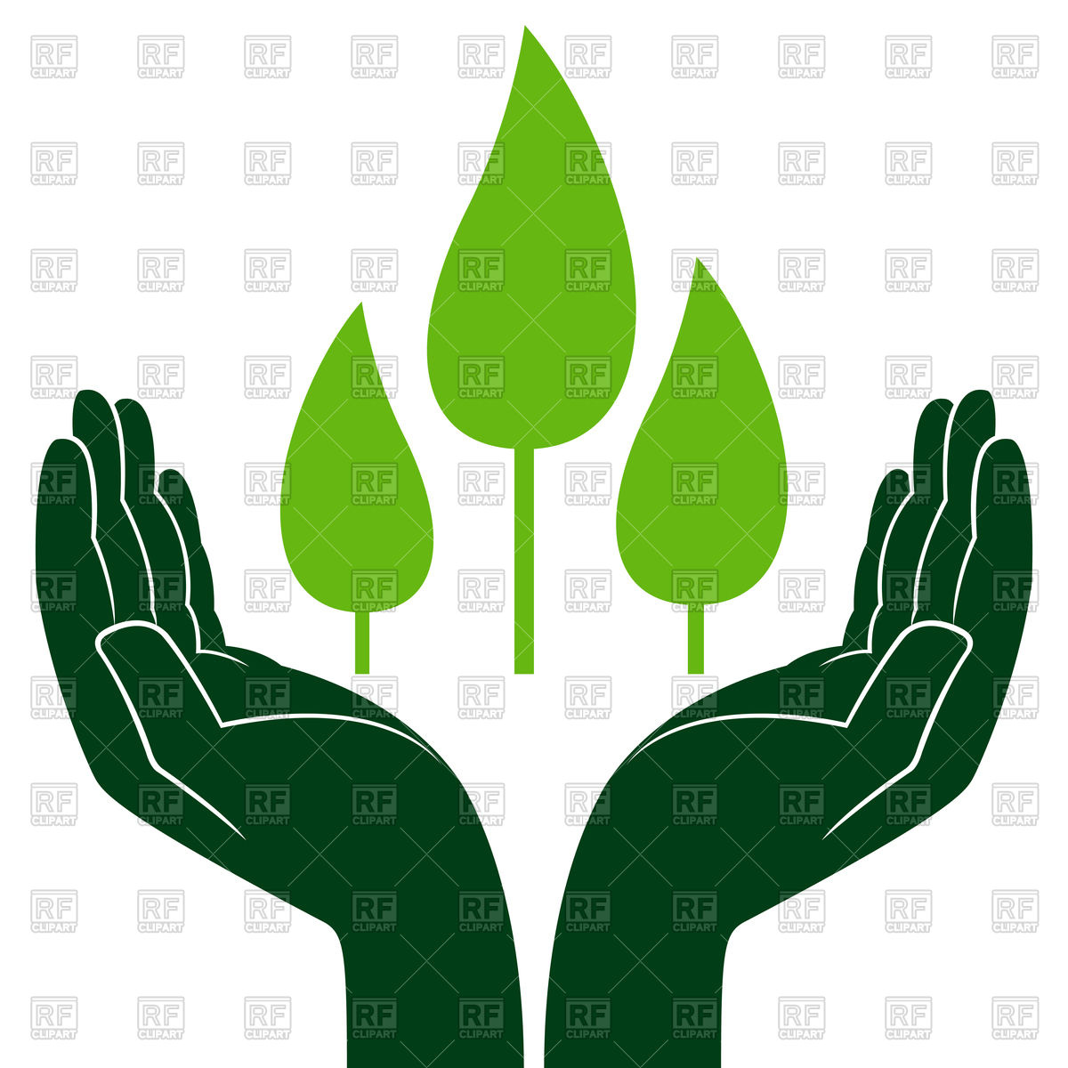 1200x1200 Green Trees In Hands