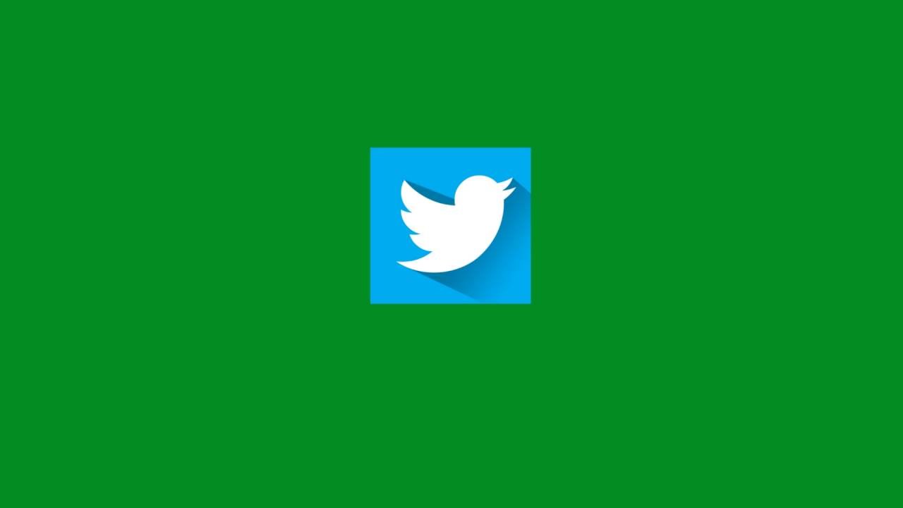 Twitter Icon Green Screen 1280x720 Twitter Icon Green Screen