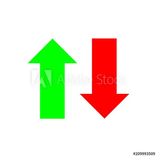 Green Up Arrow, Red Down Arrow Icon 500x500 Green Up Arrow, Red Down Arrow Icon