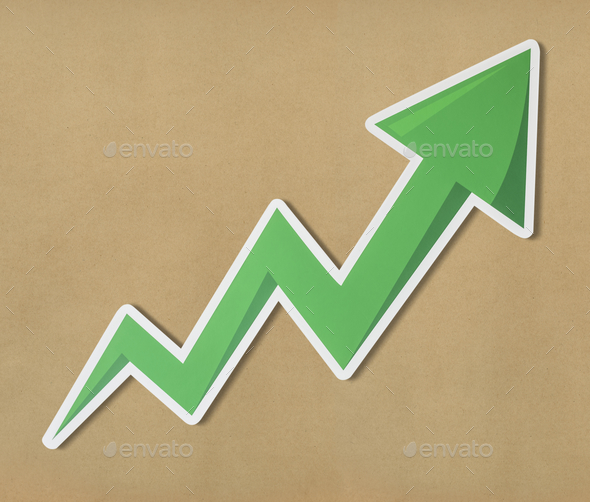 Growth Up Arrow Icon Isolated Stock Photo 590x502 Growth Up Arrow Icon Isolated Stock Photo