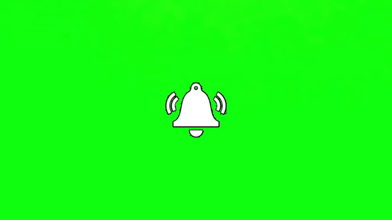 Green Screen Bell Icon For Notification No Copyright 1280x720 Green Screen Bell Icon For Notification No Copyright