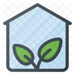 256x256 Greenhouse Icon Of Colored Outline Style