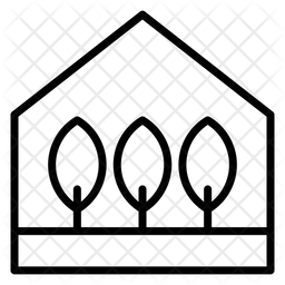 256x256 Greenhouse Icon Of Line Style