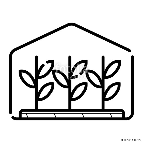 500x500 Greenhouse Icon Vector Stock Image And Royalty Free Vector