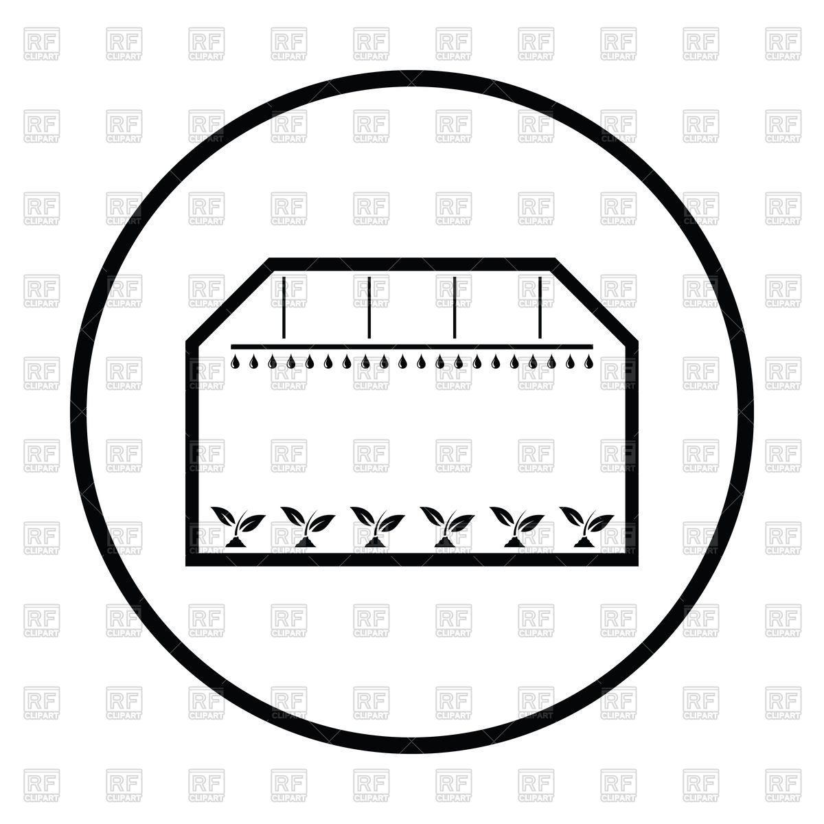 1200x1200 Thin Circle Design Of Greenhouse Icon Vector Image Of Architecture