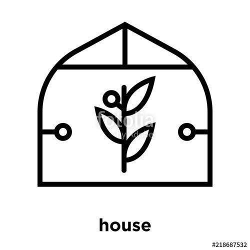 500x500 Greenhouse Icon Isolated On White Background Modern And Editable