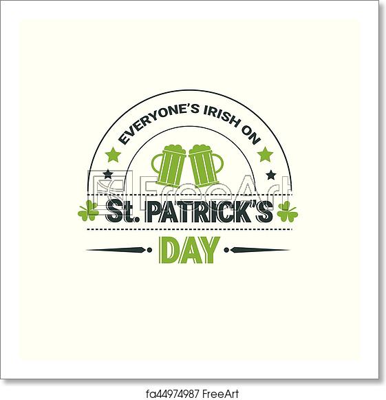561x581 Free Art Print Of Saint Patrick Day Beer Festival Greeting Card