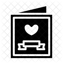 256x256 Greeting Card Icon Of Glyph Style