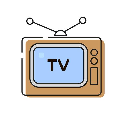 490x490 Television Icon Vector Style Ready For Your Design, Greeting Card